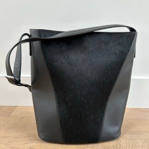 Vince Leather & Calfhair shoulder bag